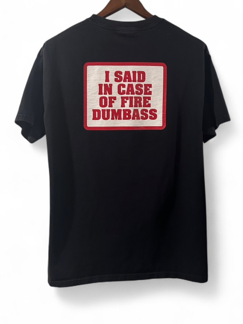 In Case of Fire Y2K Funny Graphic T-Shirt Size Men’s Large - Picture 2 of 4
